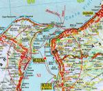 A detailed map of the Messina earthquake area affected approximately at Level XI (Catastrophic) on the Mercalli Scale. 