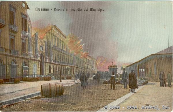 Messina
Rovine e incendio Municipio