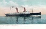 Cunard LineRMS Campania reportedly carried the December 22, 1908 engagement, but so did White Star Line's Teutonic. 