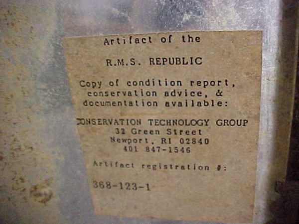 Lantern
Conservator's Label.
