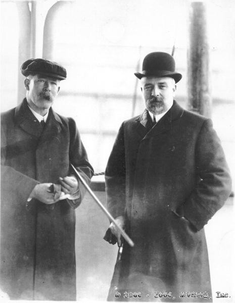 Capt. Inman Sealby (L) with
Baltic's Capt. Ranson