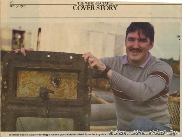 Wine Spectator (Cover Story)
Martin Bayerle holding First Class Dining Saloon window.