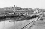 The Russian minelayer Amur sunk at Port Arthur as a result of bombardment by Japanese land based artillery during the siege of Port Arthur (December 1904).
