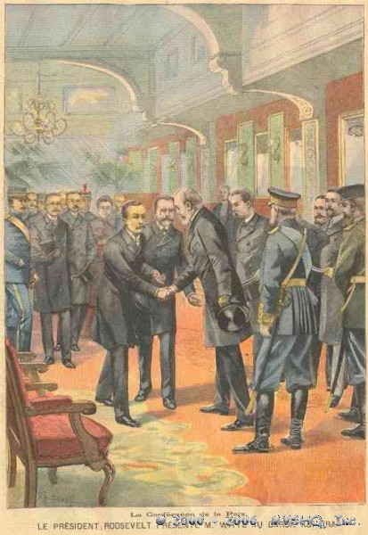 Le Petit Journal
The Peace Conference
President Roosevelt presents Mr. Witte to Baron Komura