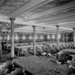 Republic. First Class Dining Saloon, looking to port. Entry doorway at left (not visible in picture), 