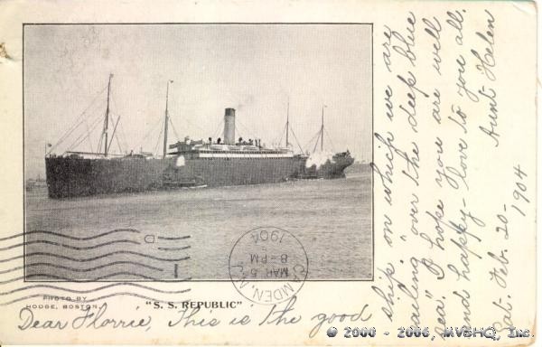 S.S. Republic
Port View
Photo by Hodge, Boston