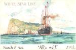 Republic
Leaving Gibraltar
(Canopic, although similar, had only two (2) masts.)