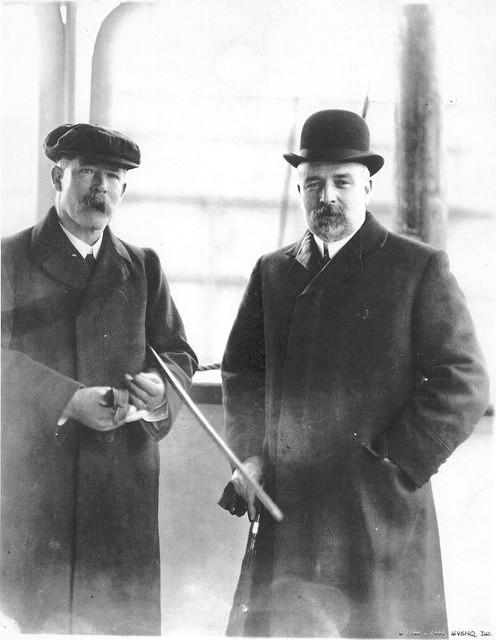 Capt. Inman Sealby (L) with

Baltic's Capt. Ranson