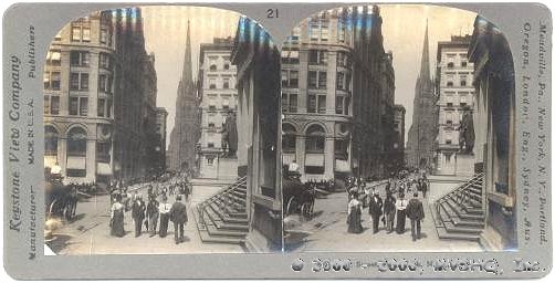 Wall Street Steroview

Assay Office and Sub Treasury

at right, 1900s