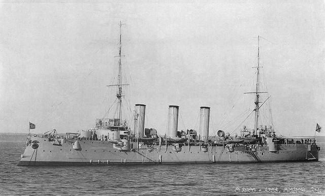 Russian Cruiser

Bogatyr

then at Gibraltar