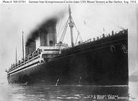 IMS Kronprinzessin Cecilie

disguised as White Star Line's [i]Olympic[/i]

at Bar Harbor, Maine, upon her return to the US.