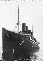 IMS Kronprinzessin Cecilie

Possibly photographed when she arrived in United States waters in early August 1914, just after the