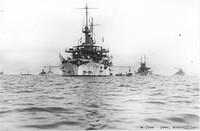 Battleship Connecticut

with Fleet at Port of Callao, Peru

February, 1908