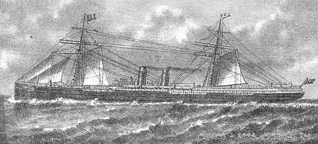 S.S. Furnessia

ca 1881, before rebuild to one stack