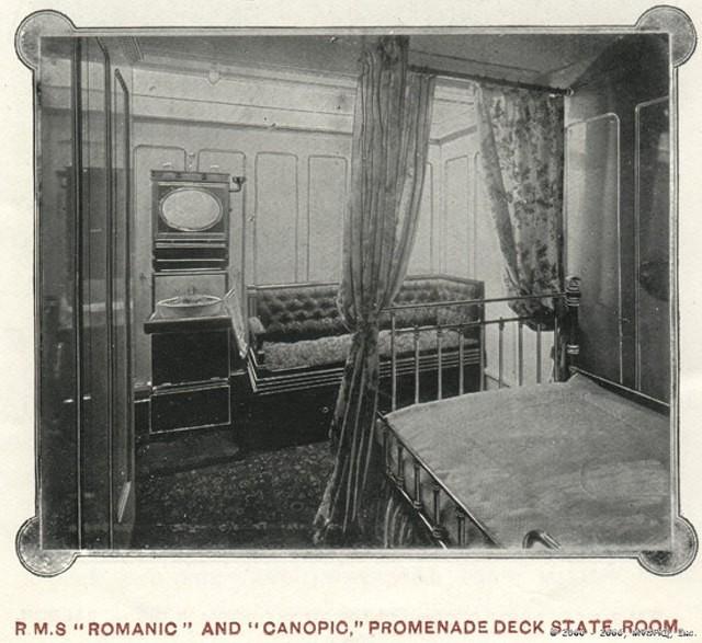 RMS Romanic and Canopic
Promenade Deck State Room
