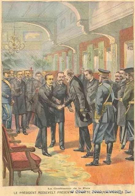 Le Petit Journal
The Peace Conference
President Roosevelt presents Mr. Witte to Baron Komura