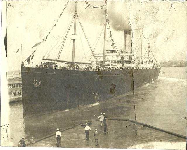 RMS Republic, press photo dated Jul 10, 1908.