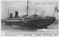 La Savoie reportedly carried the May 19th, 1909 $1,500,739 mixed bar and coin gold engagement to Le Havre.