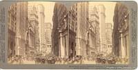 Broad Street
North to the Sock Exchange
Sub Treasury and Wall Street
Stereoview, 1903