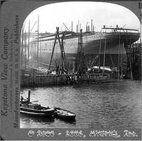 Harland and Wolff Shipyard, Queen's Island, Belfast, Steroview circa 1903 (?).